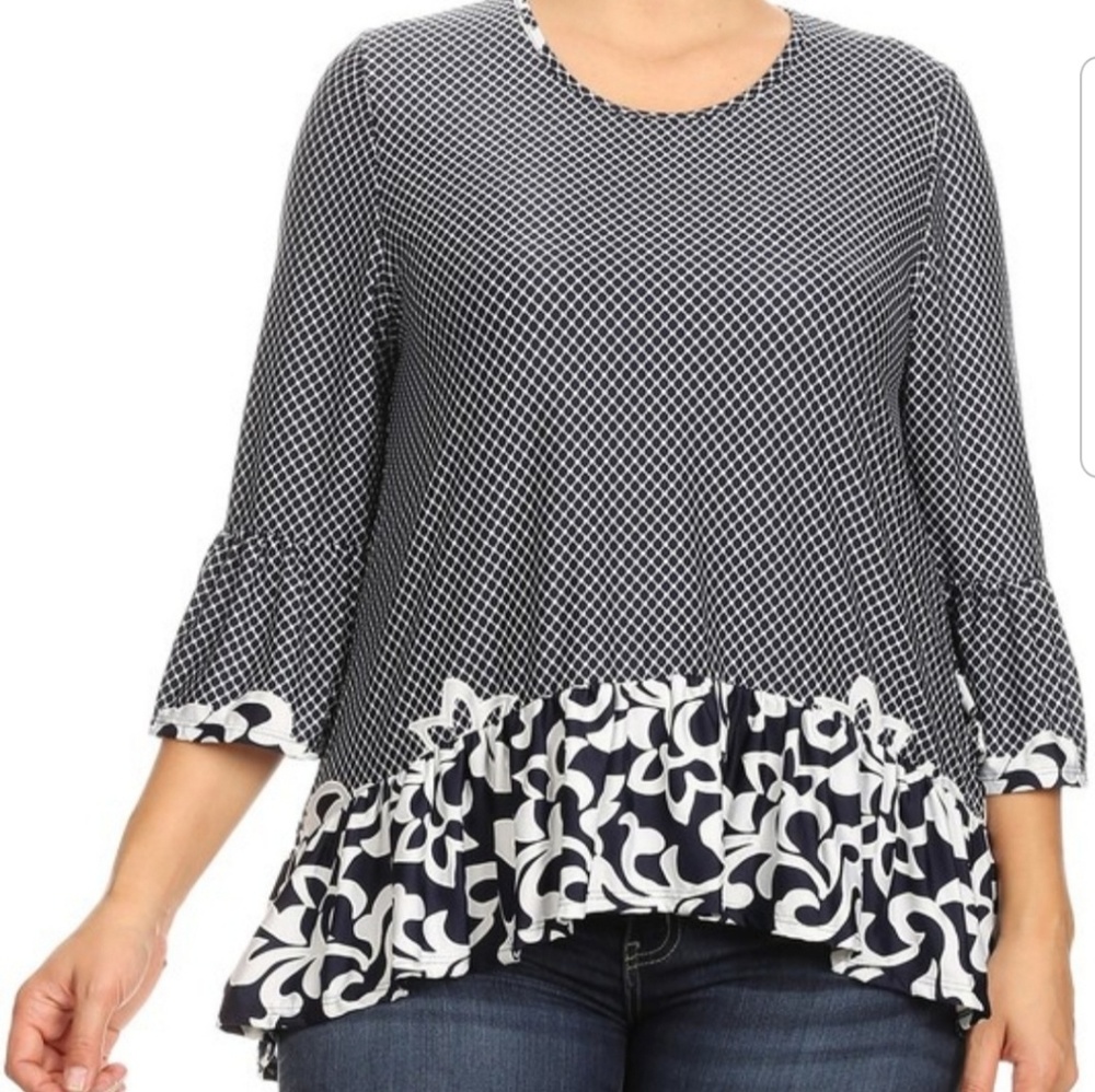 Plus Bell Sleeve Top